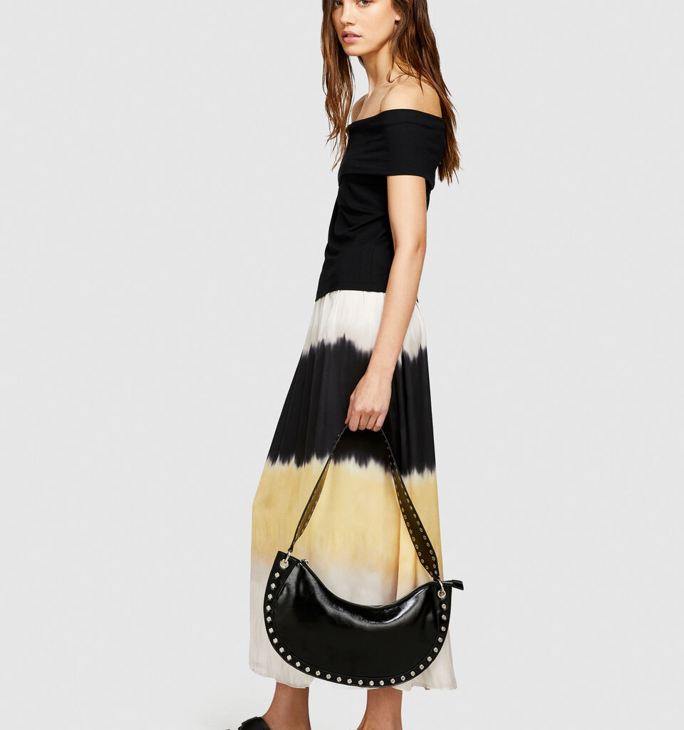 Bare shoulder t-shirt - women's short sleeve t-shirts - Black | Sisley image number 2